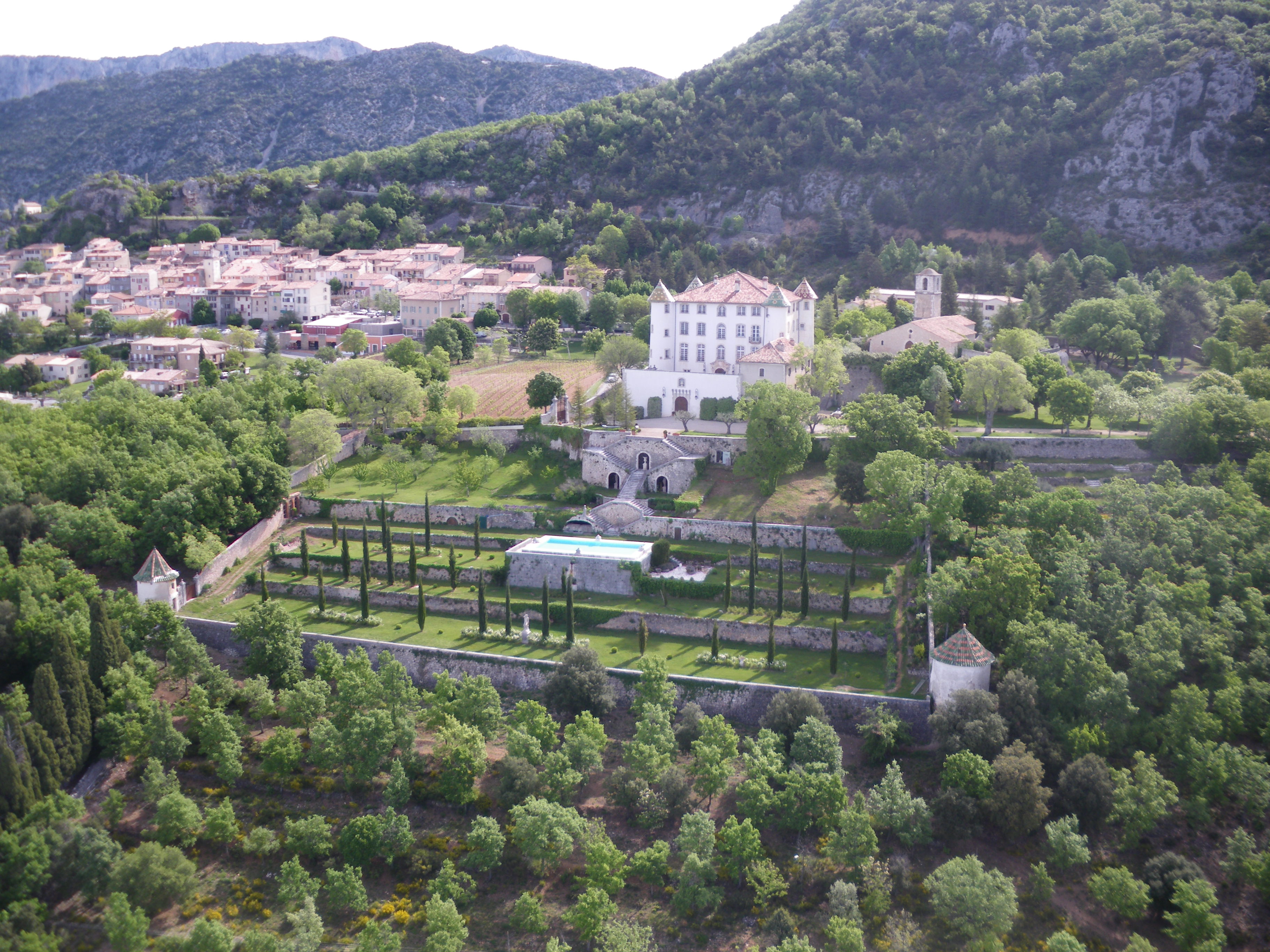 Vue sur les jardins - Château d'Aiguines