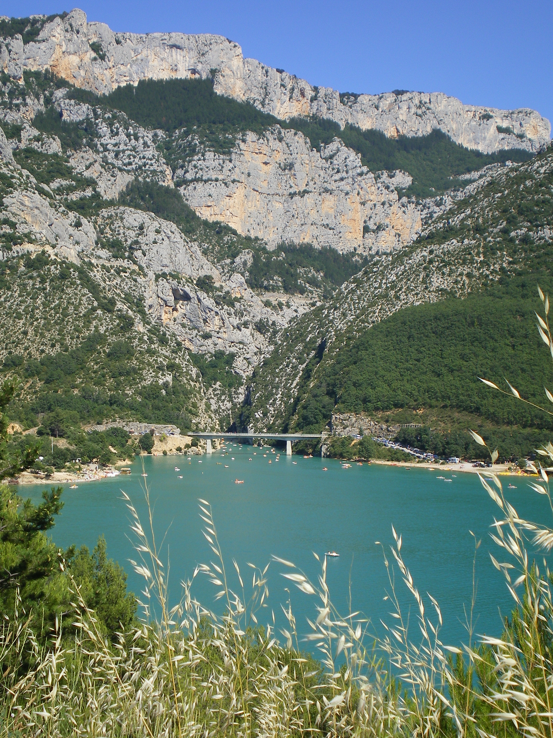 Vue sur le pont du Galetas - Lac de Sainte-Croix