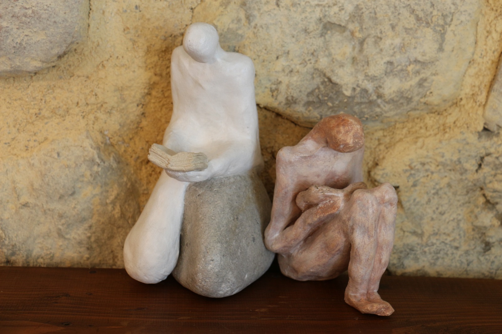 Duo de liseuses - Christel Schlierkamp Sculptures