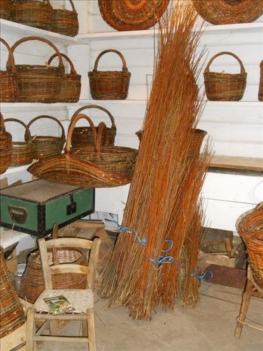 Fabrication d'un panier - La Ferme de la Célestine