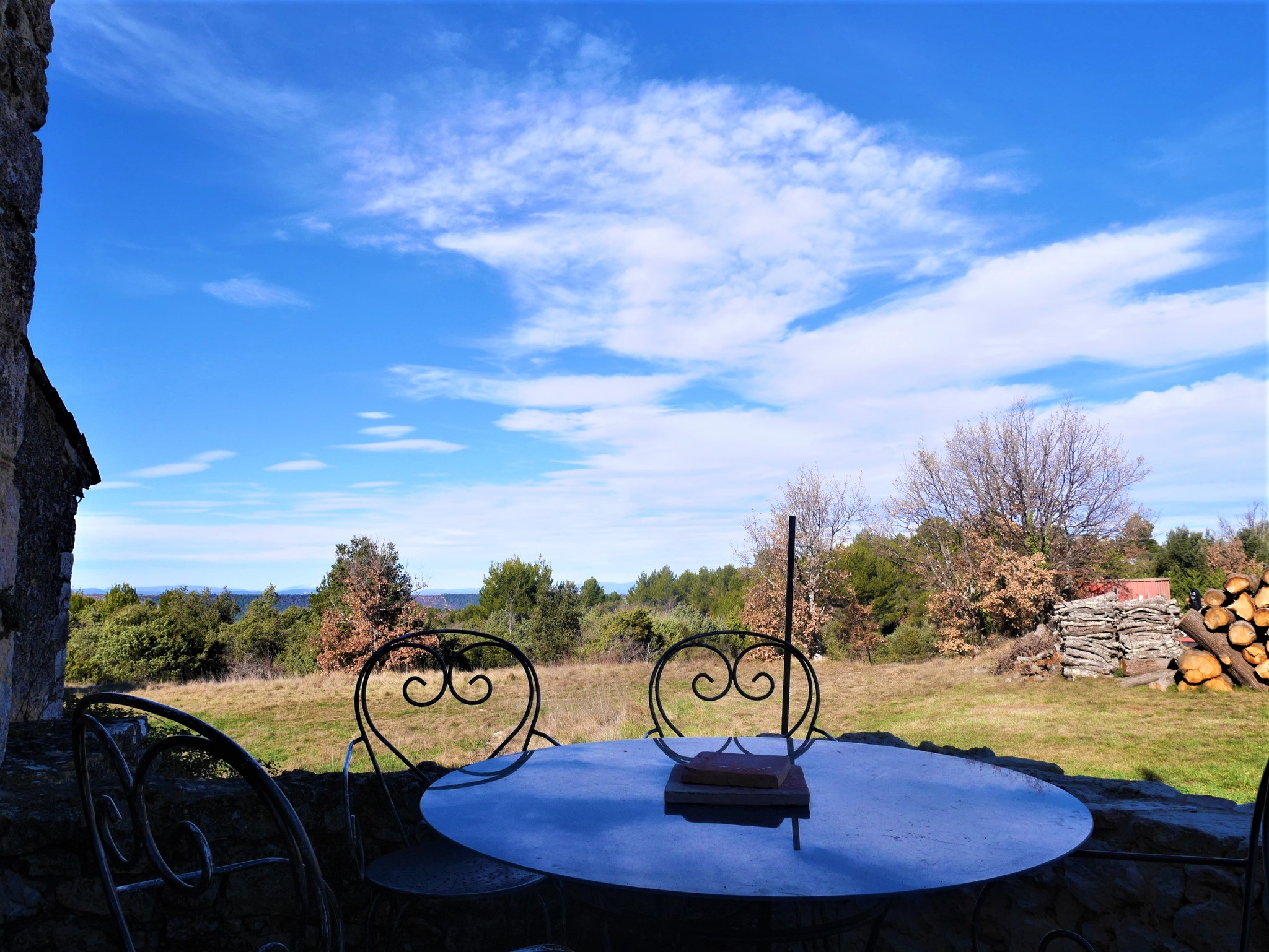 Vue de la terrasse - La Bastide Saint-Michel La grange