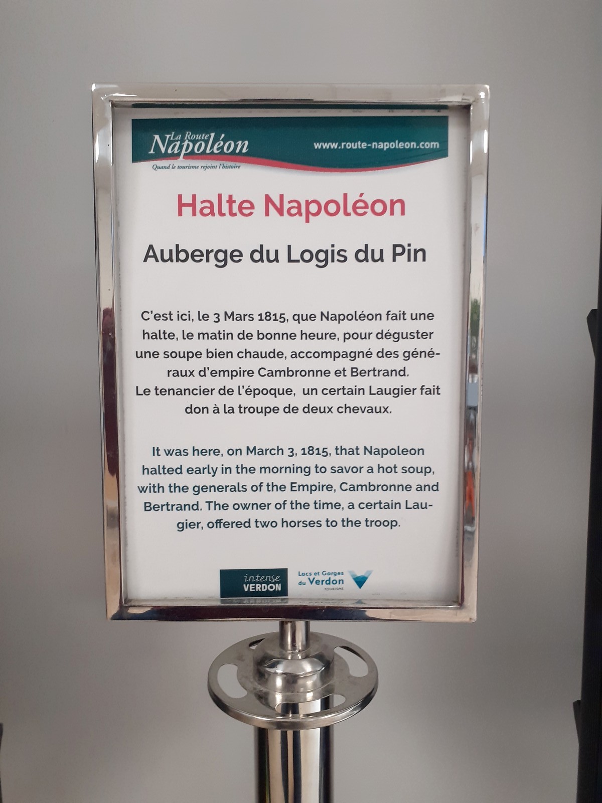 Halte Napoléon - Office de Tourisme de la Martre et de l'Artuby