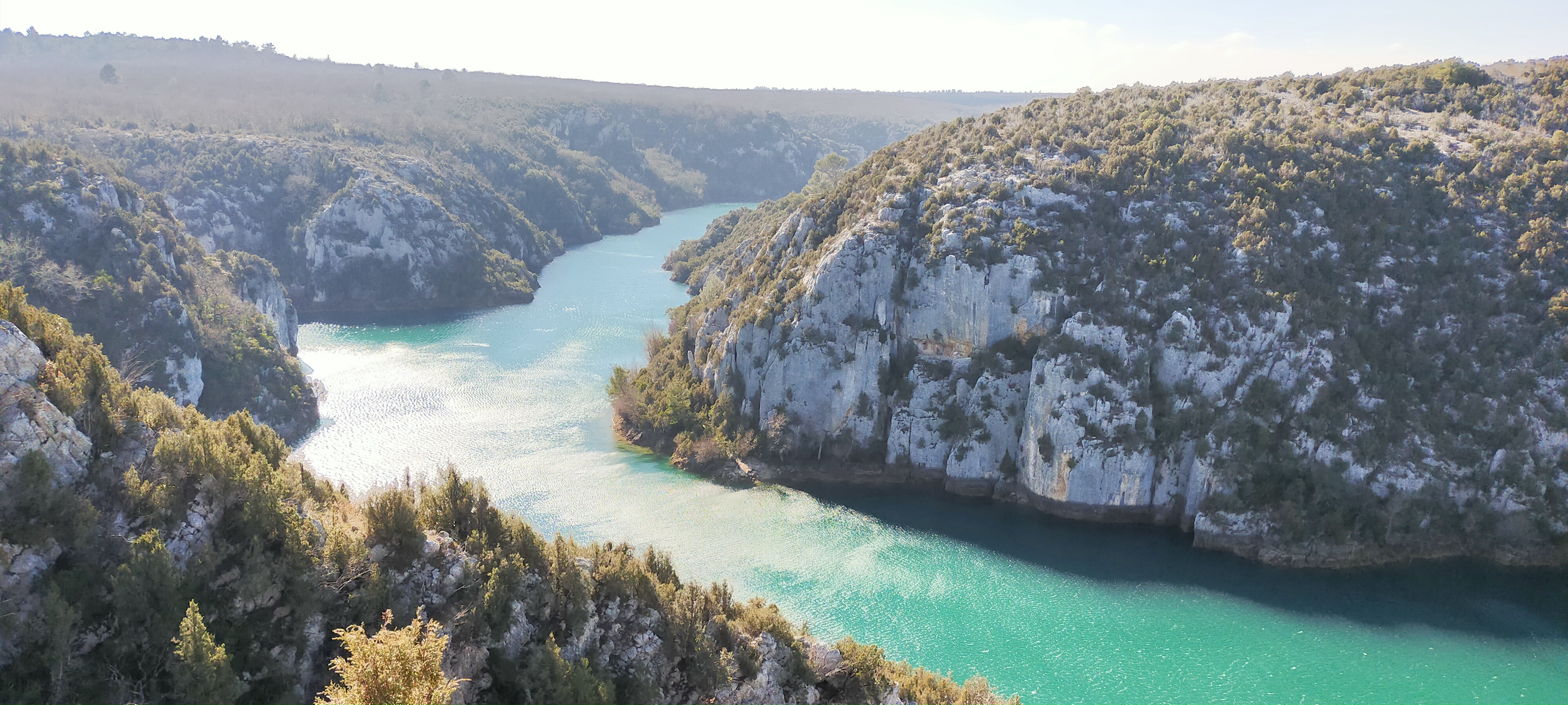 Le Verdon en direction du Lac de Quinson - Vue du Belvédère d'Artignosc