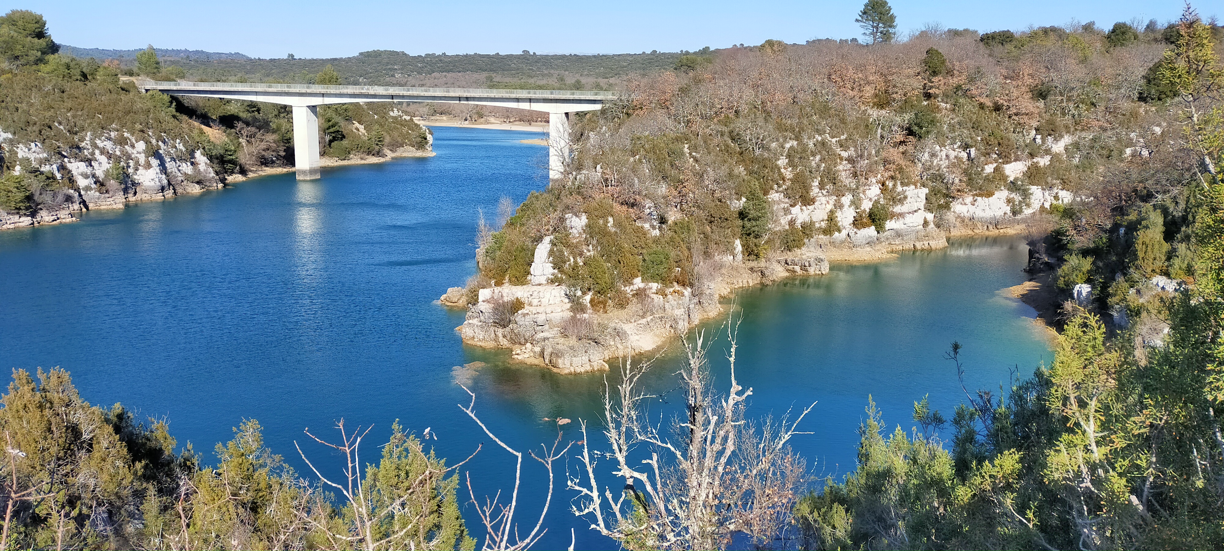 L'embouchure du Vallon des Grignolets - Le Verdon à sa sortie du Lac d'Artignosc