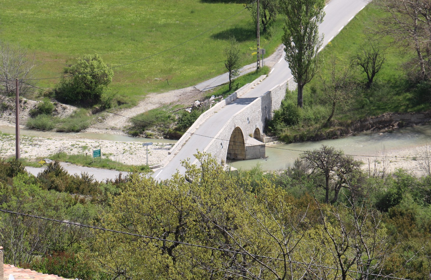 Vue aérienne - Pont de Trigance