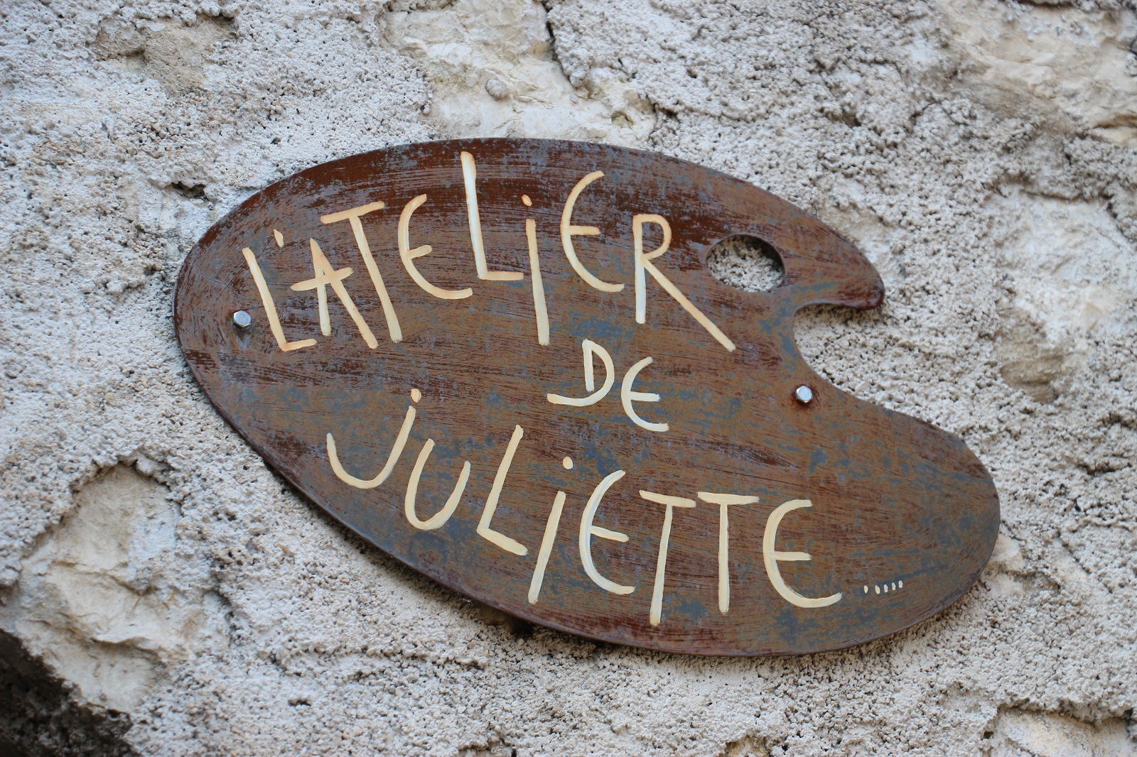 enseigne de l'atelier - L'atelier de Juliette