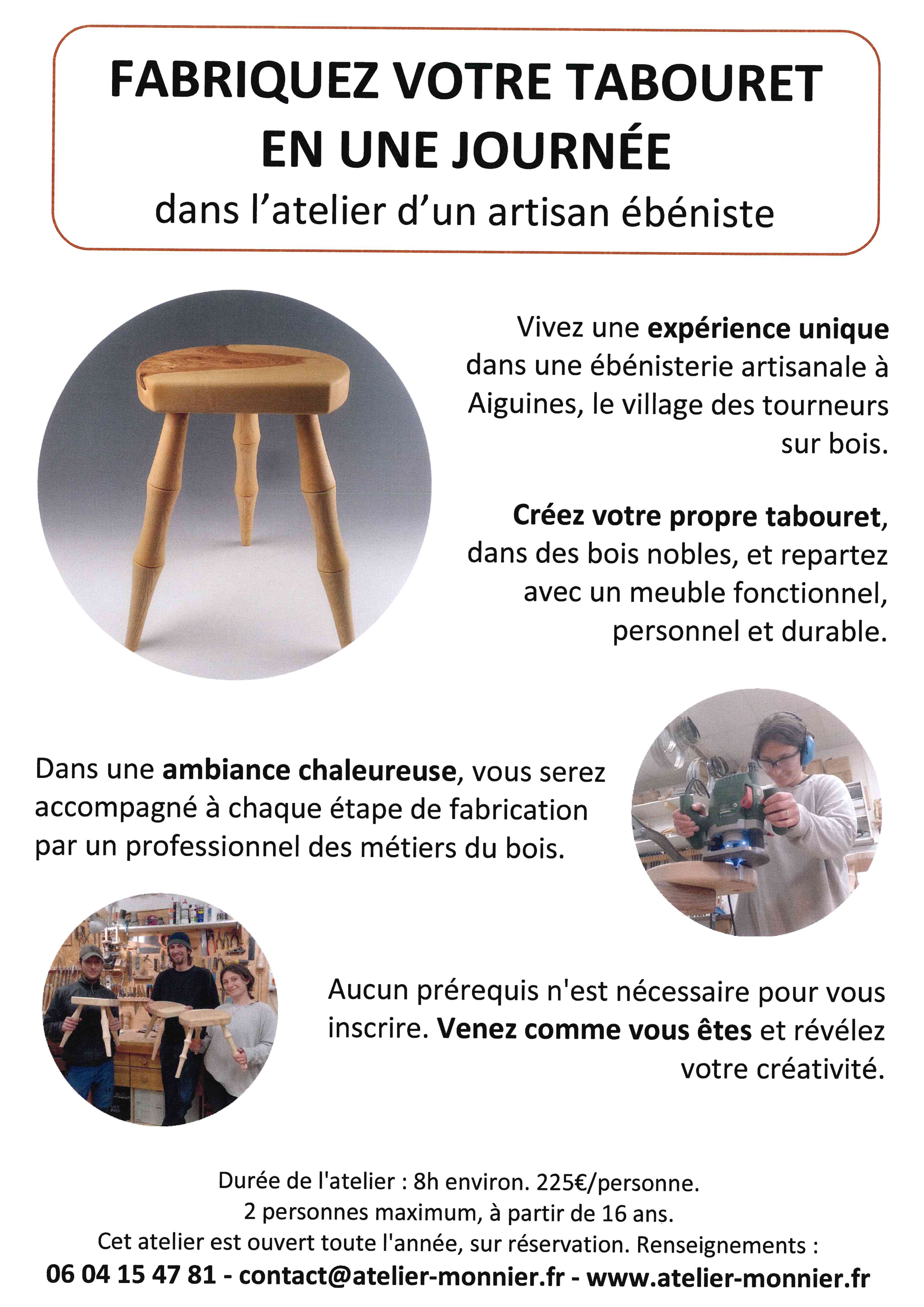 Fabriquez votre tabouret en bois