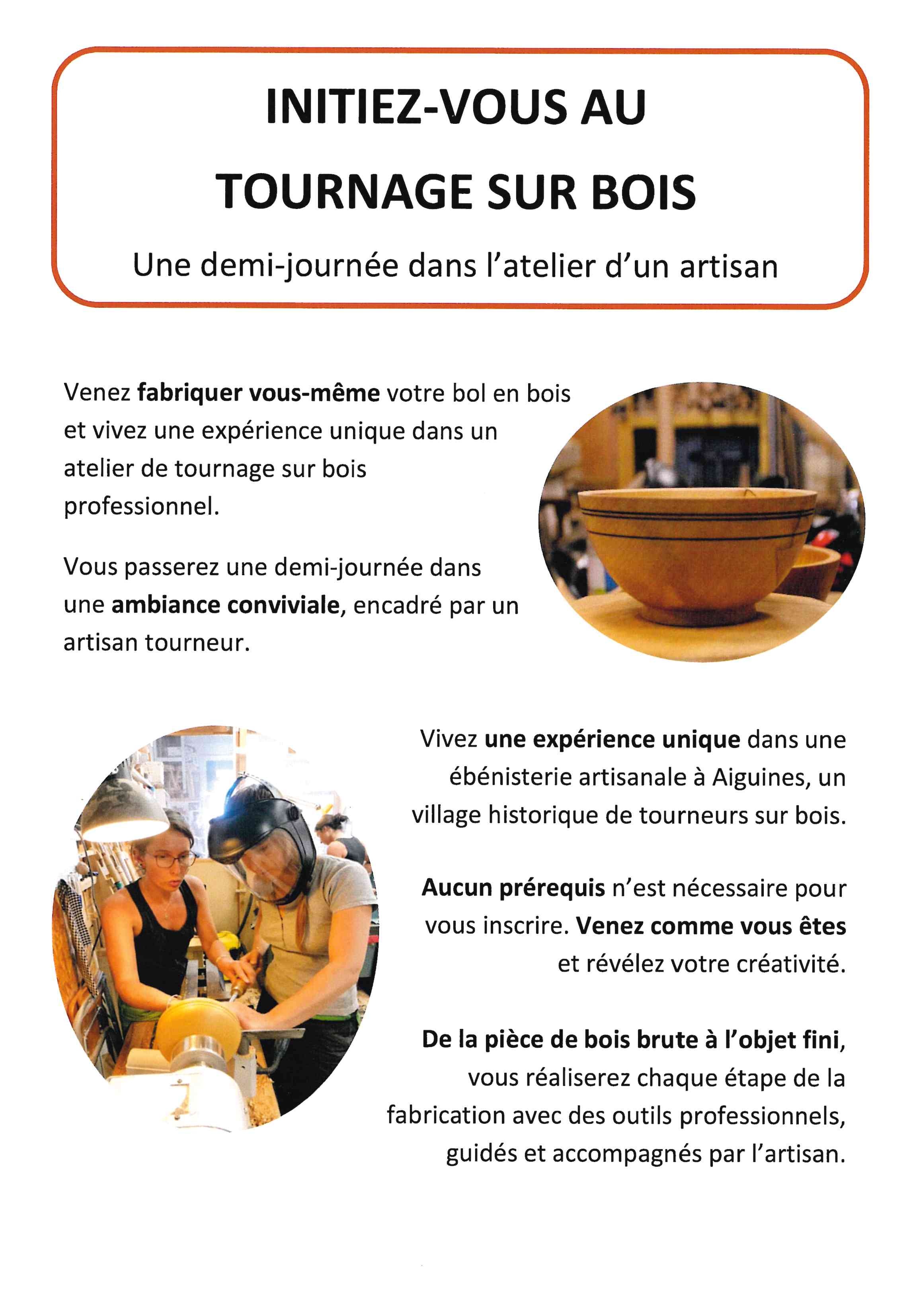Recto - Initiez-vous au tournage sur bois